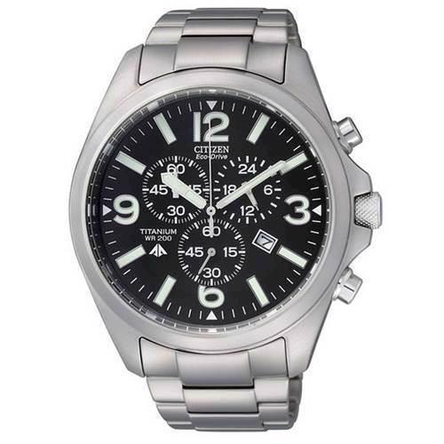 Image of AT0660-64E Citizen Titanium Chronograph herreur med Eco-Drive